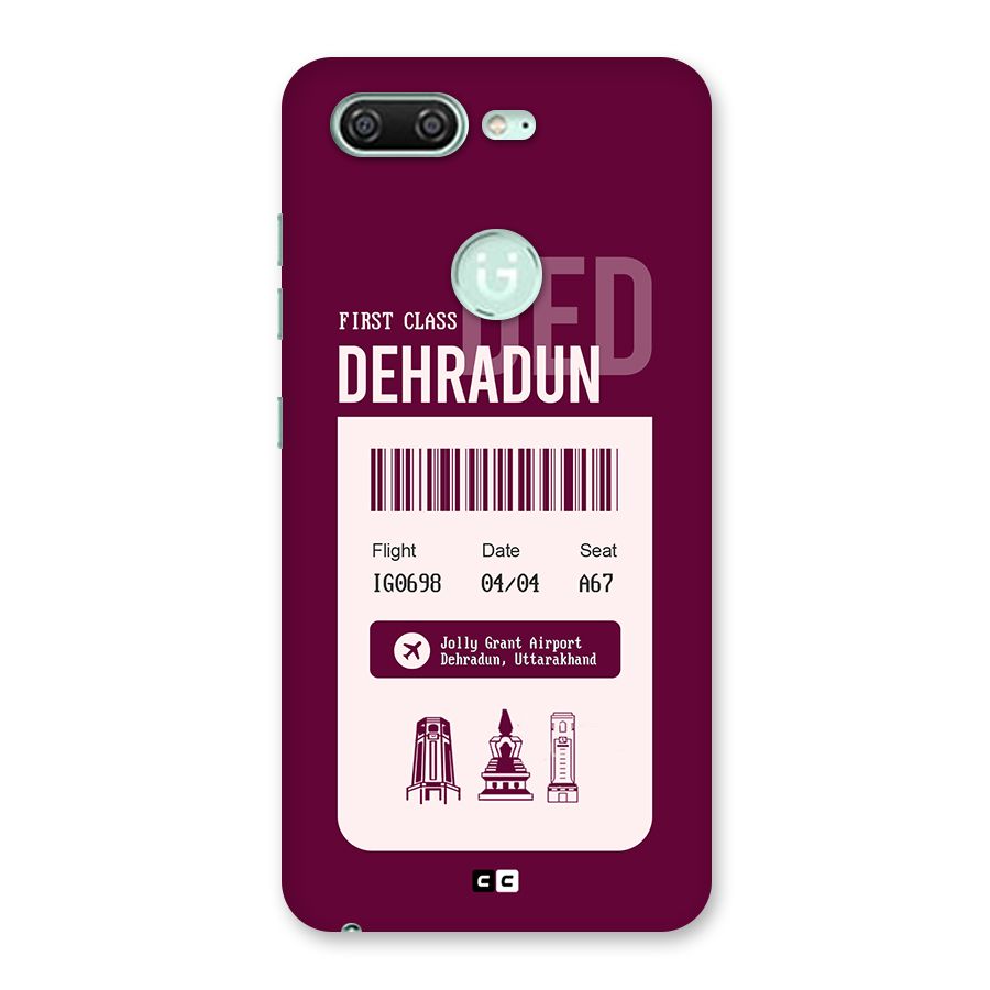 Dehradun Boarding Pass Back Case for Gionee S10