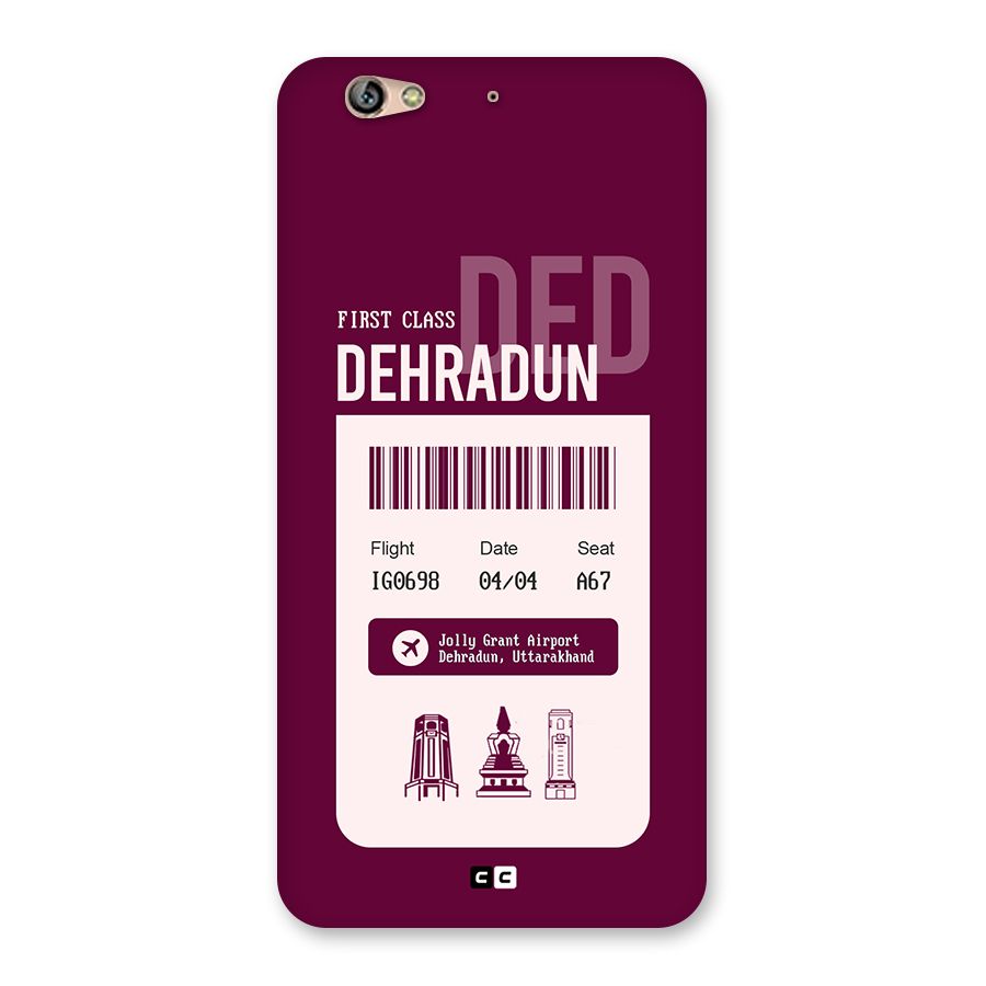 Dehradun Boarding Pass Back Case for Gionee S6
