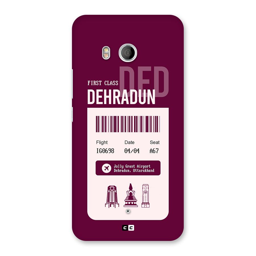 Dehradun Boarding Pass Back Case for HTC U11