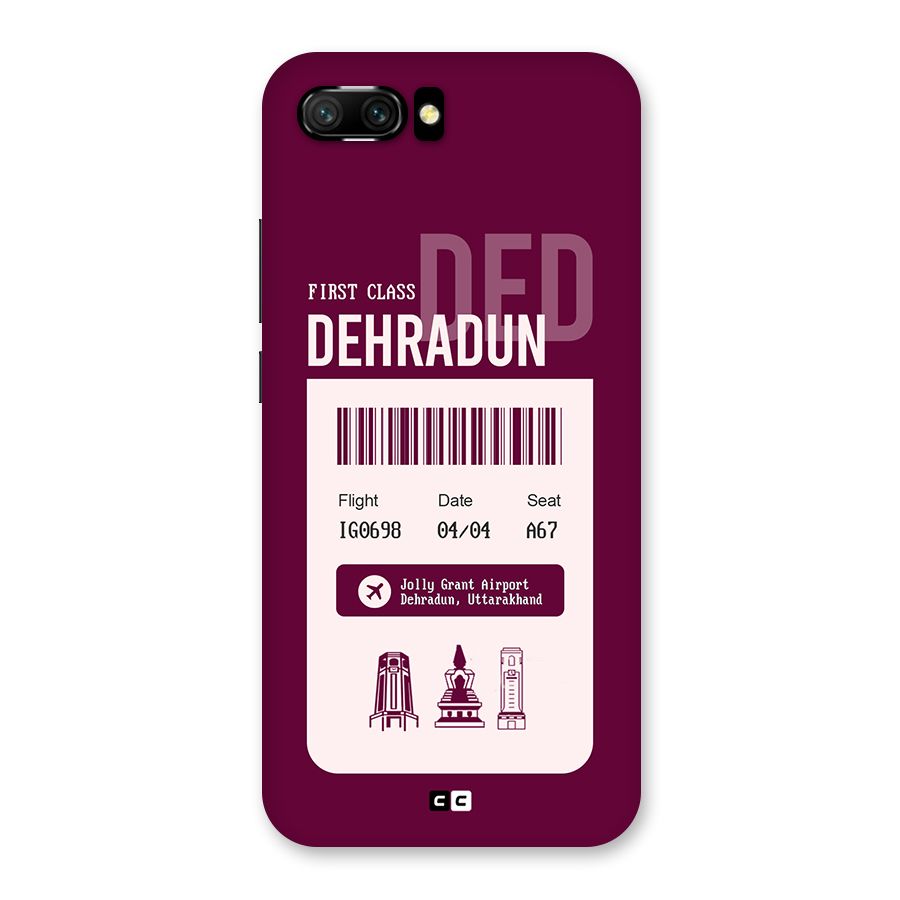Dehradun Boarding Pass Back Case for Honor 10