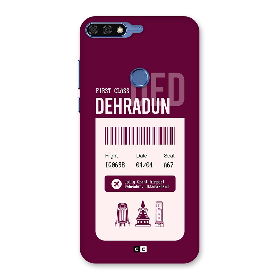 Dehradun Boarding Pass Back Case for Honor 7C