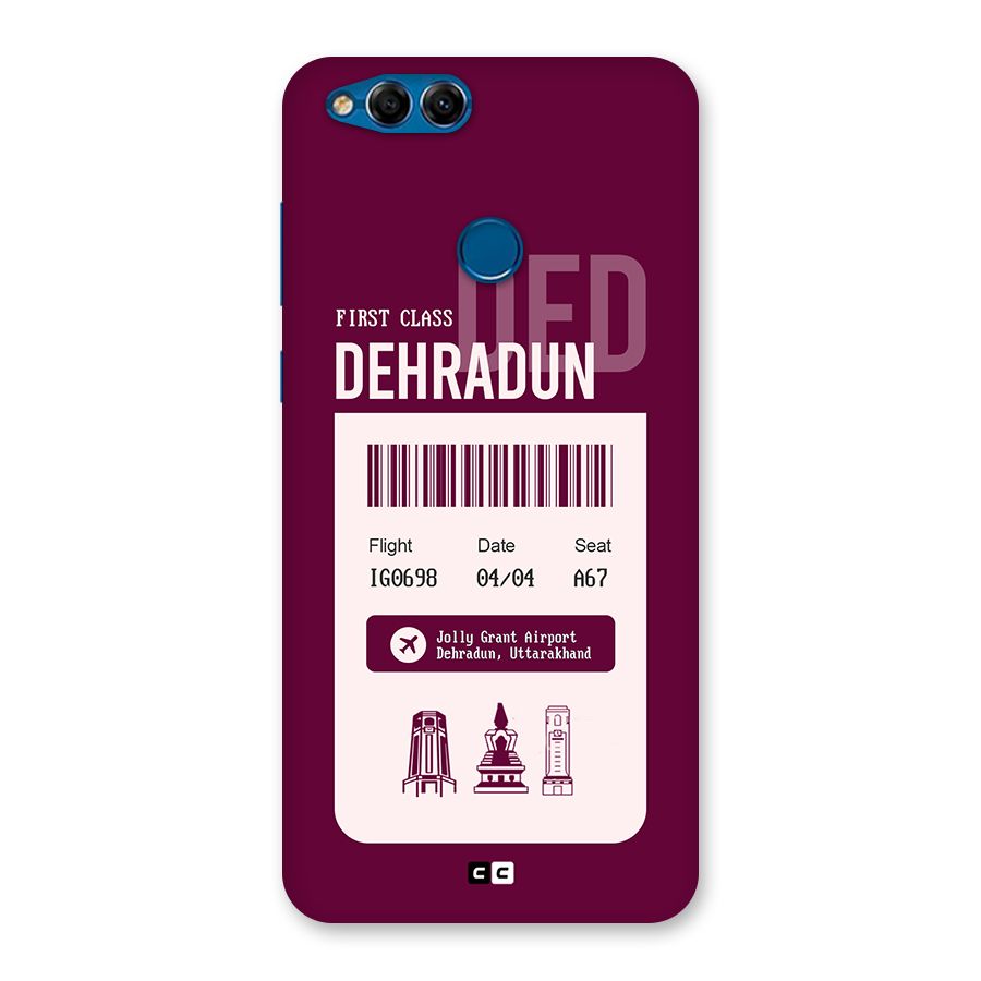 Dehradun Boarding Pass Back Case for Honor 7X
