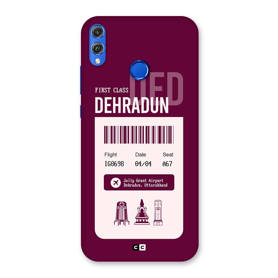 Dehradun Boarding Pass Back Case for Honor 8X