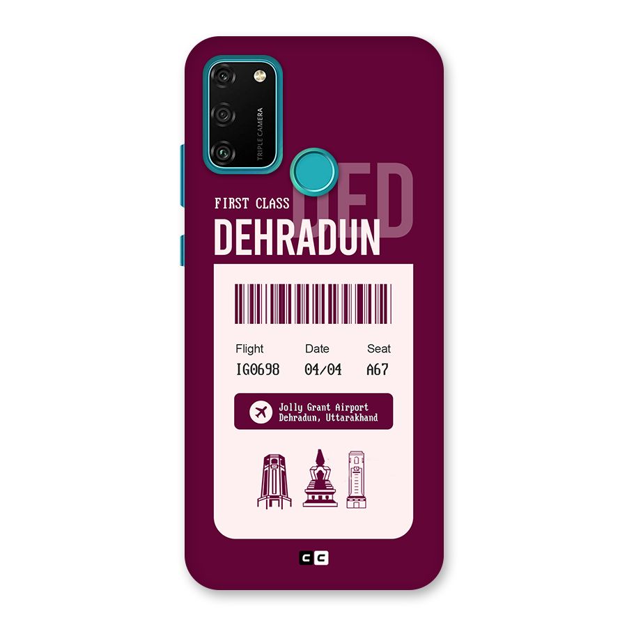 Dehradun Boarding Pass Back Case for Honor 9A