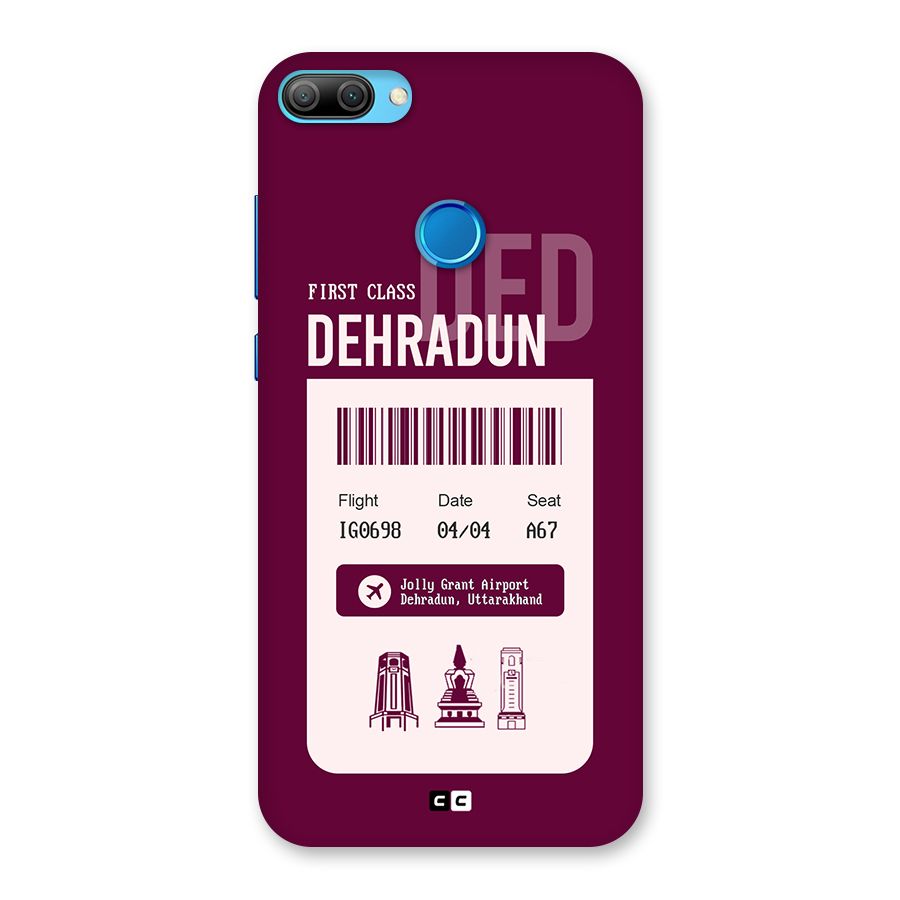 Dehradun Boarding Pass Back Case for Honor 9N
