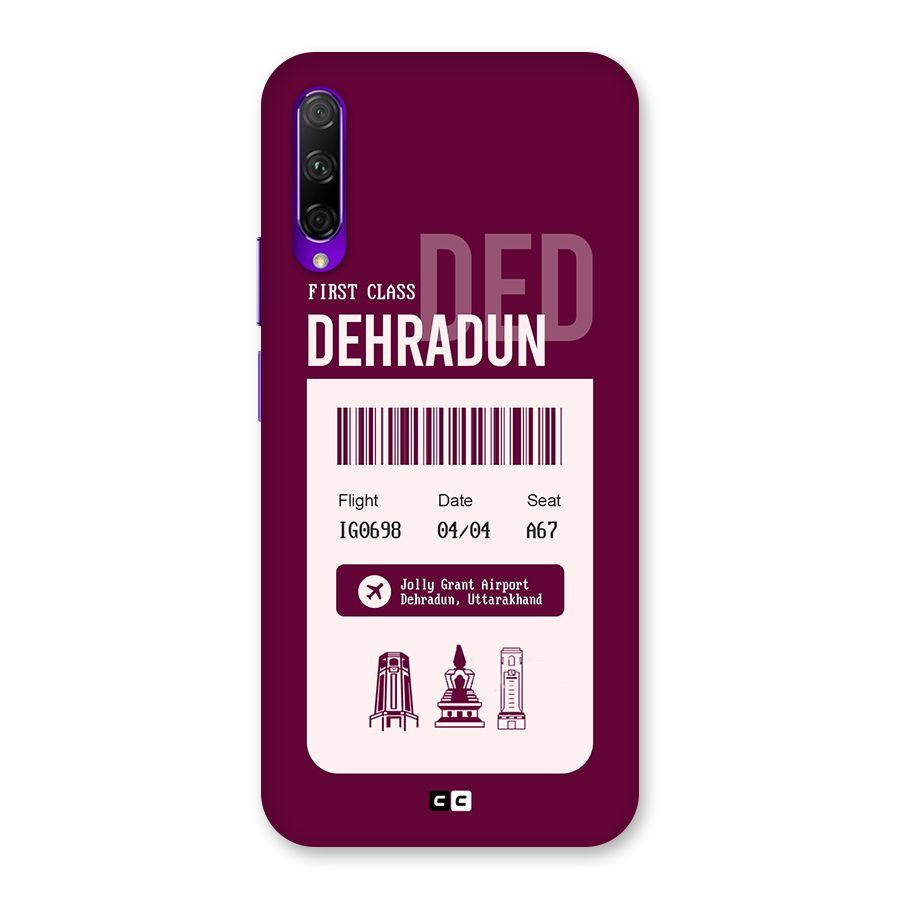 Dehradun Boarding Pass Back Case for Honor 9X Pro