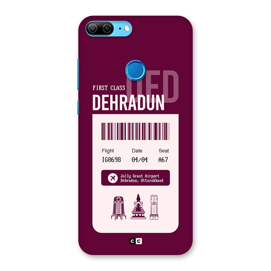 Dehradun Boarding Pass Back Case for Honor 9 Lite