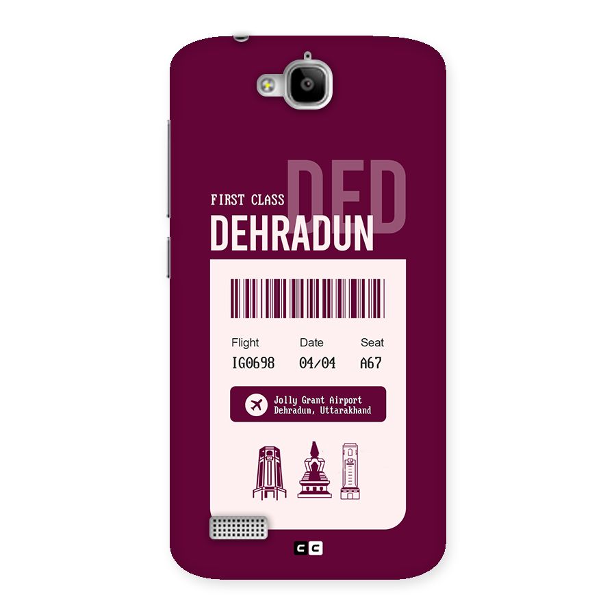Dehradun Boarding Pass Back Case for Honor Holly