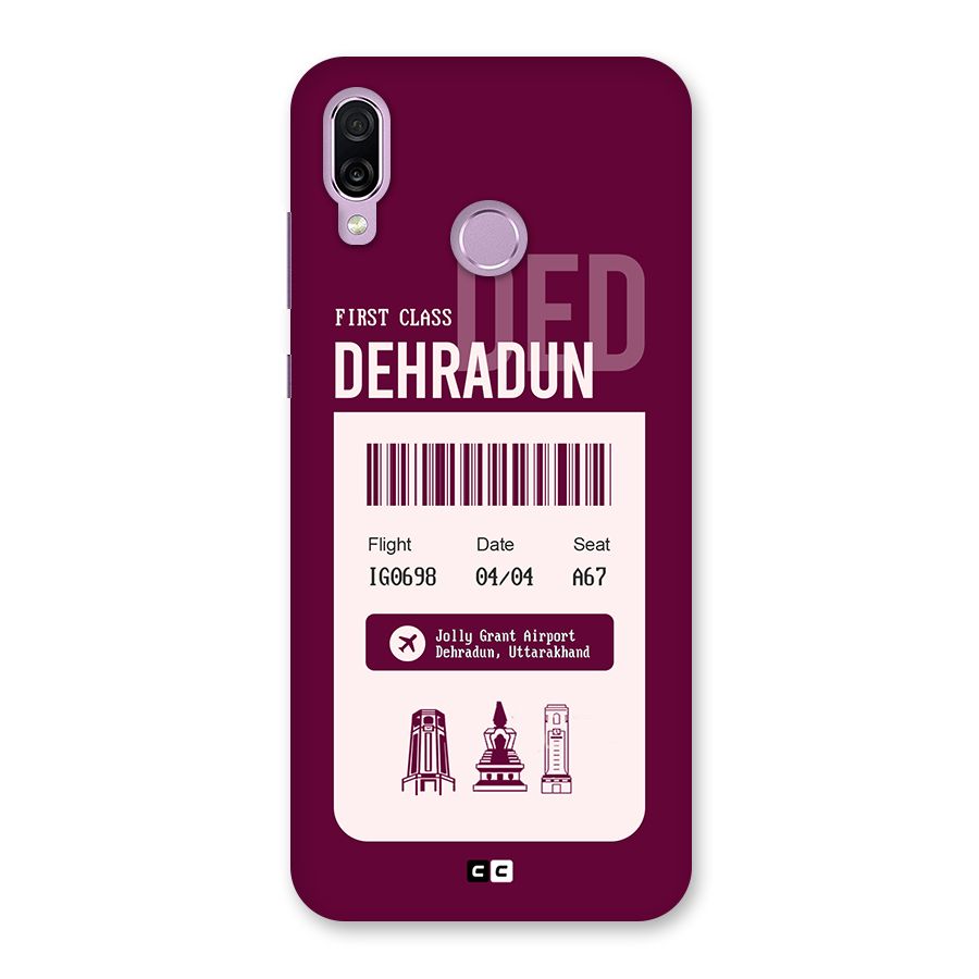 Dehradun Boarding Pass Back Case for Honor Play