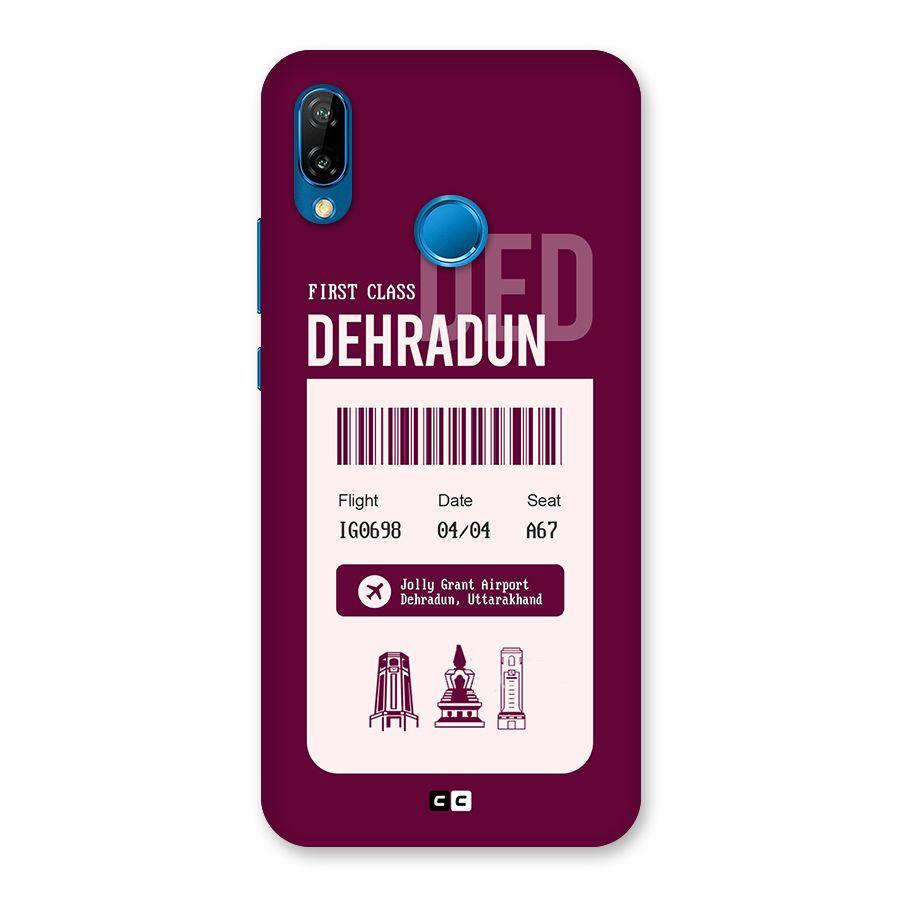 Dehradun Boarding Pass Back Case for Huawei P20 Lite