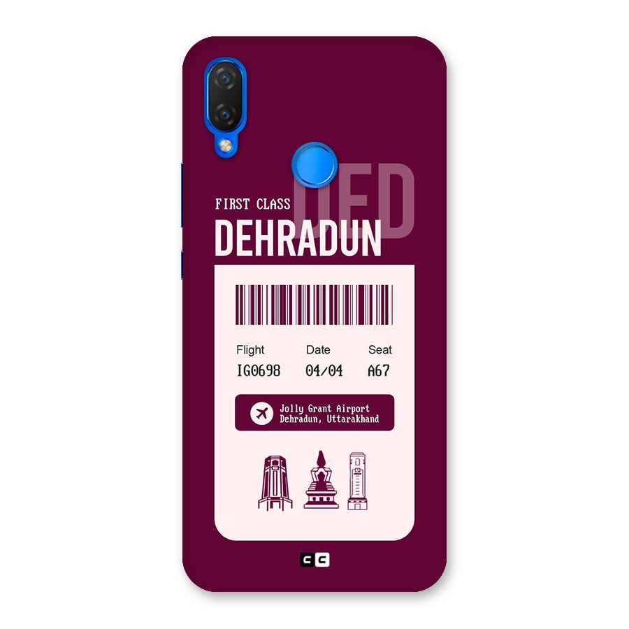 Dehradun Boarding Pass Back Case for Huawei P Smart+