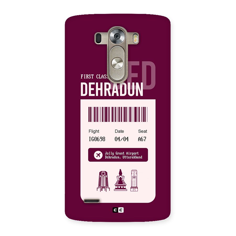 Dehradun Boarding Pass Back Case for LG G3