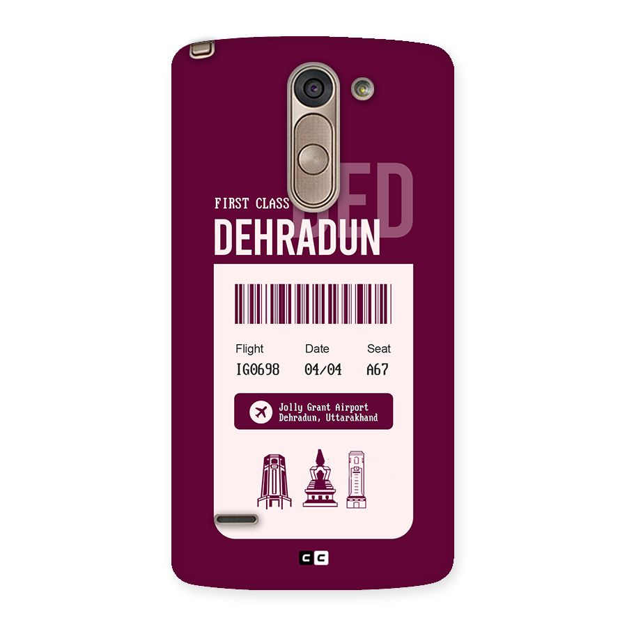Dehradun Boarding Pass Back Case for LG G3 Stylus
