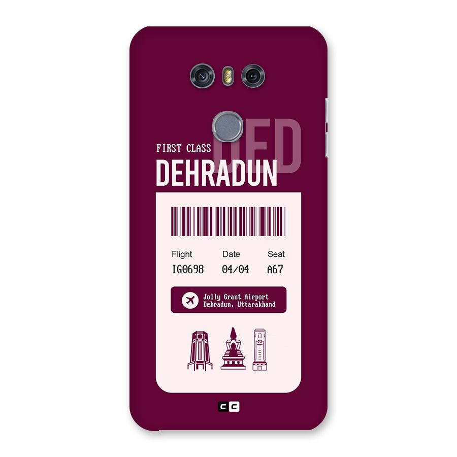 Dehradun Boarding Pass Back Case for LG G6