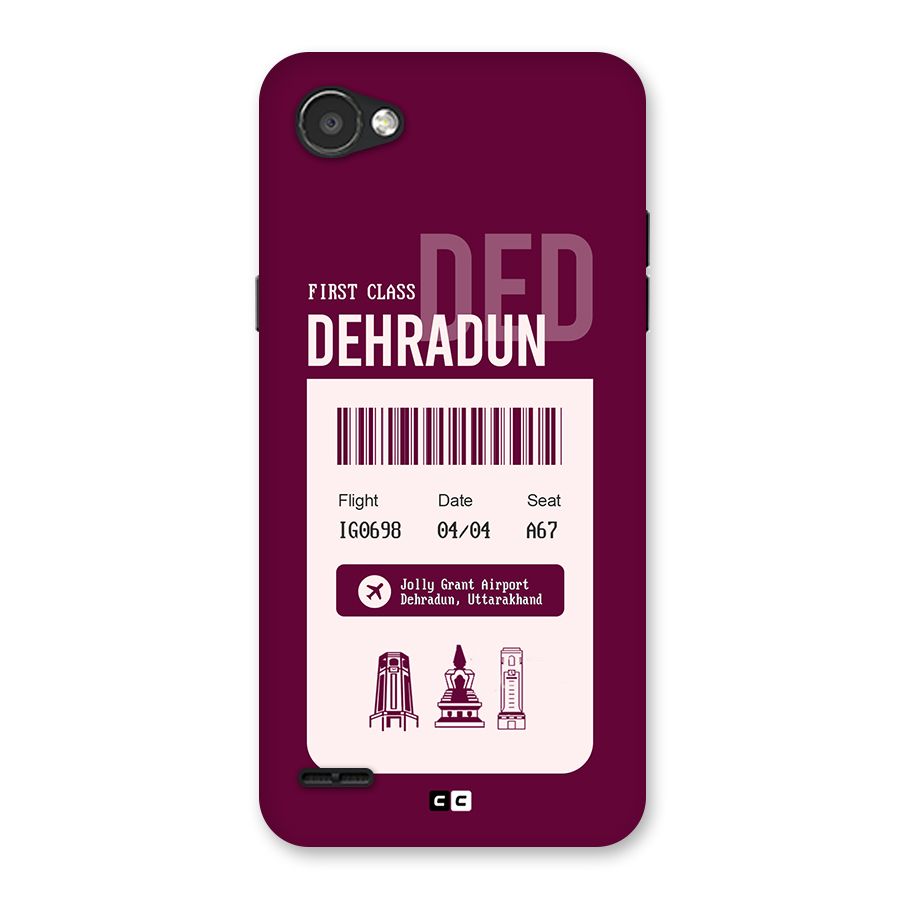 Dehradun Boarding Pass Back Case for LG Q6