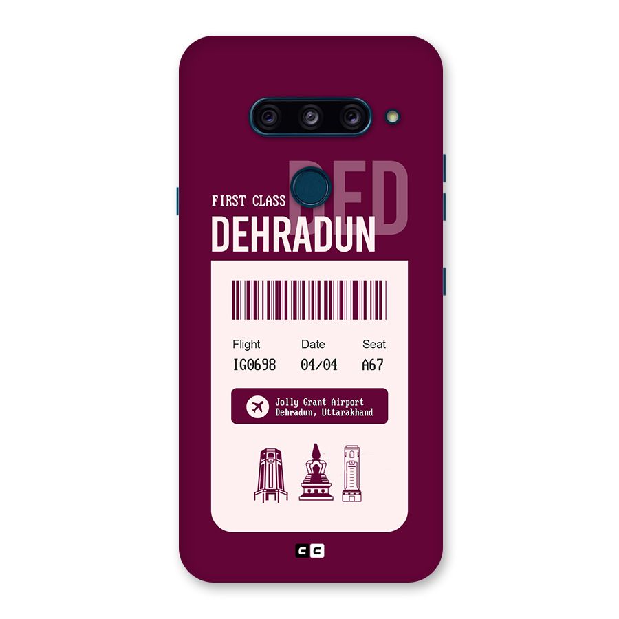 Dehradun Boarding Pass Back Case for LG  V40 ThinQ