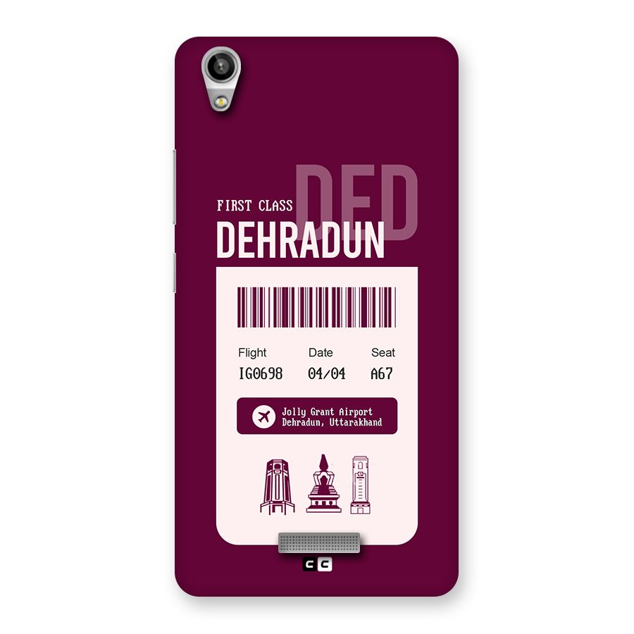 Dehradun Boarding Pass Back Case for Lava Pixel V1