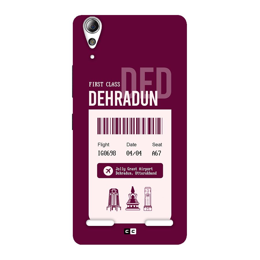Dehradun Boarding Pass Back Case for Lenovo A6000