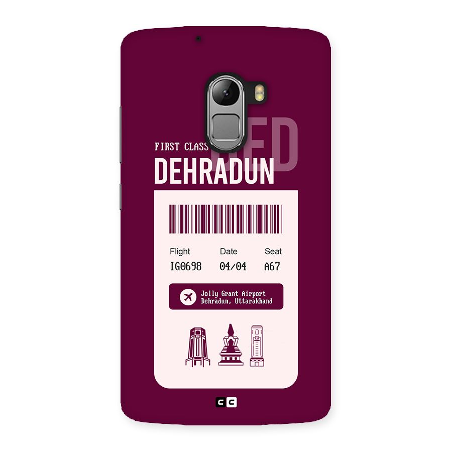 Dehradun Boarding Pass Back Case for Lenovo K4 Note