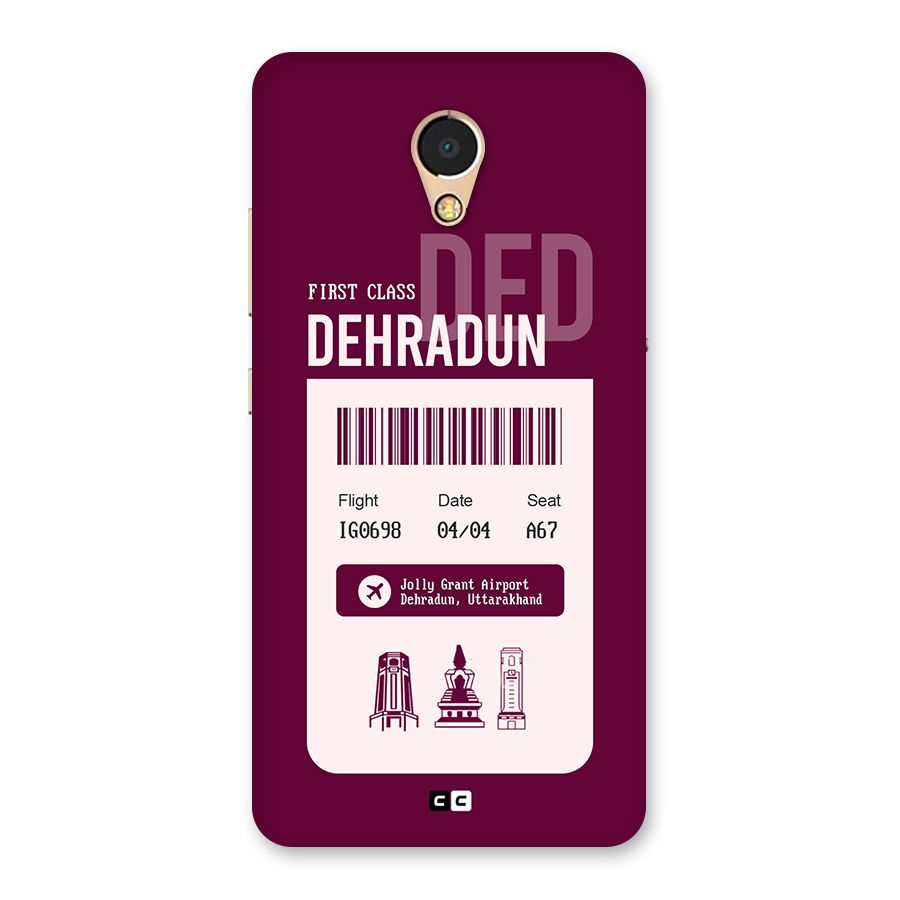 Dehradun Boarding Pass Back Case for Lenovo P2