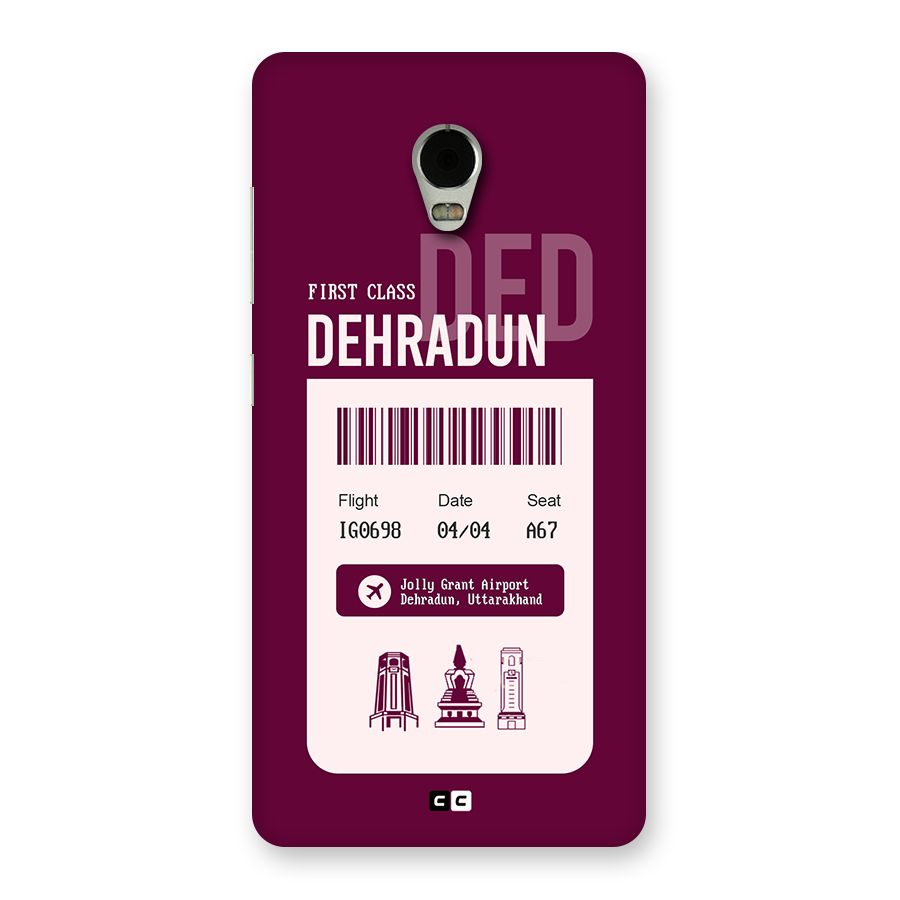 Dehradun Boarding Pass Back Case for Lenovo Vibe P1