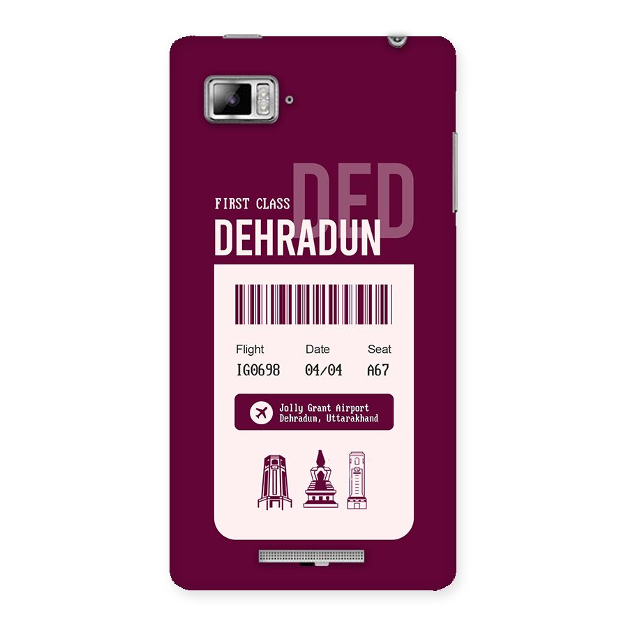 Dehradun Boarding Pass Back Case for Lenovo Vibe Z K910