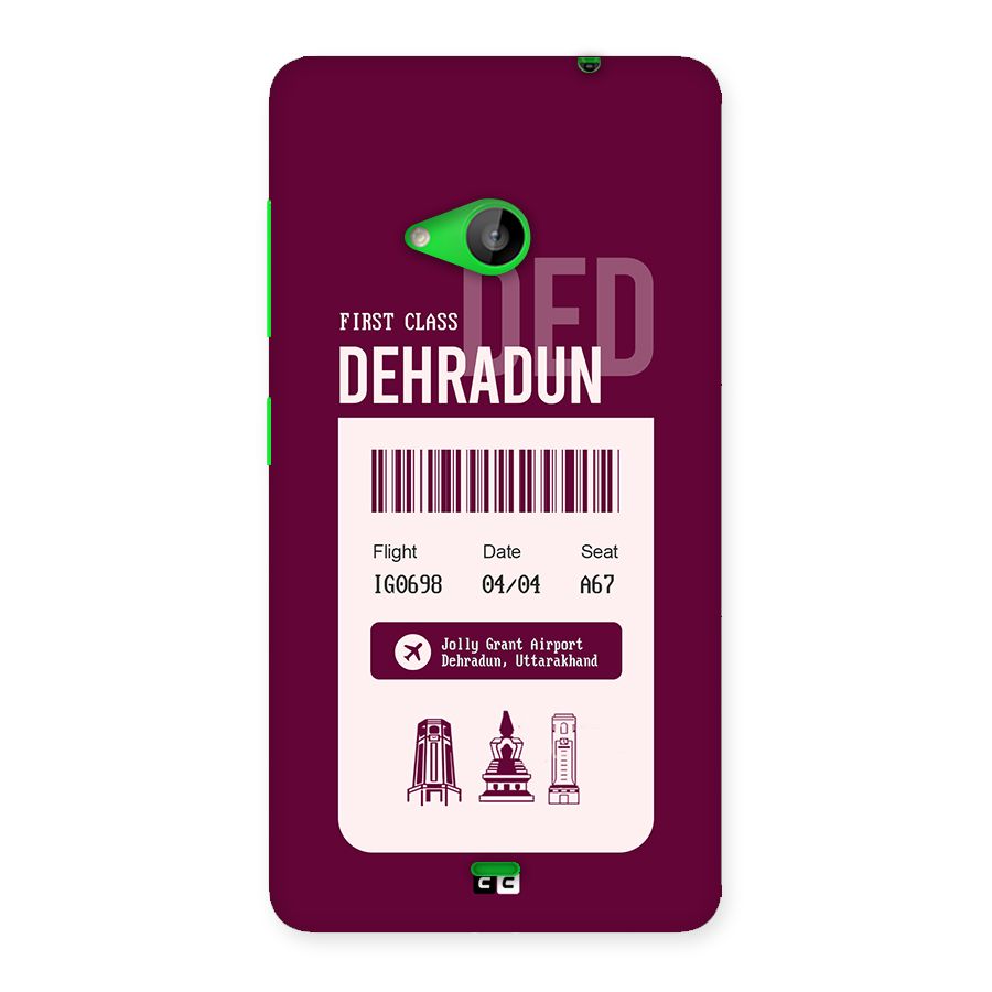 Dehradun Boarding Pass Back Case for Lumia 535