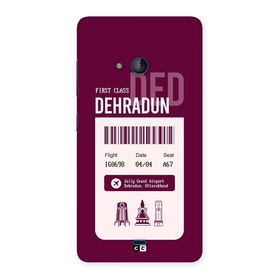 Dehradun Boarding Pass Back Case for Lumia 540
