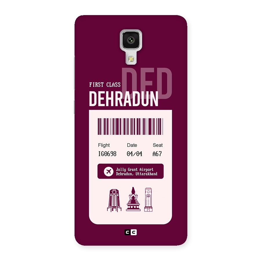 Dehradun Boarding Pass Back Case for Mi4