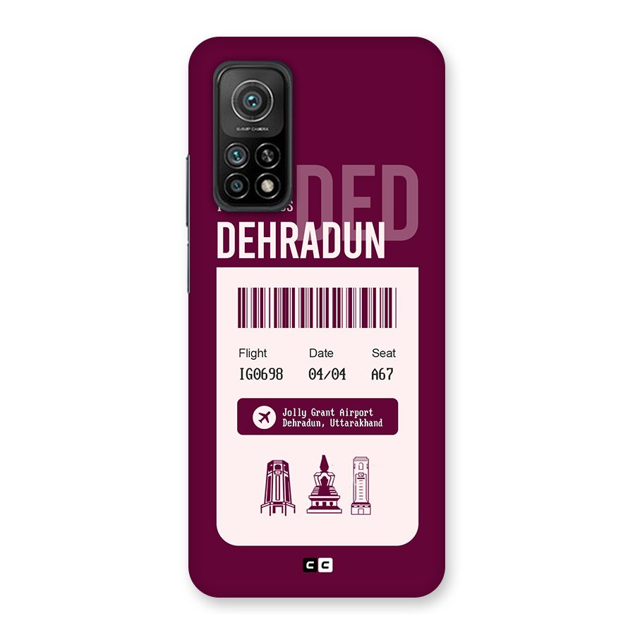 Dehradun Boarding Pass Back Case for Mi 10T 5G