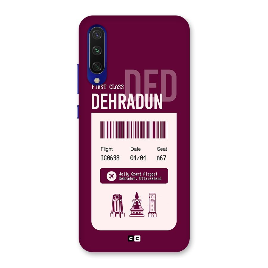 Dehradun Boarding Pass Back Case for Mi A3