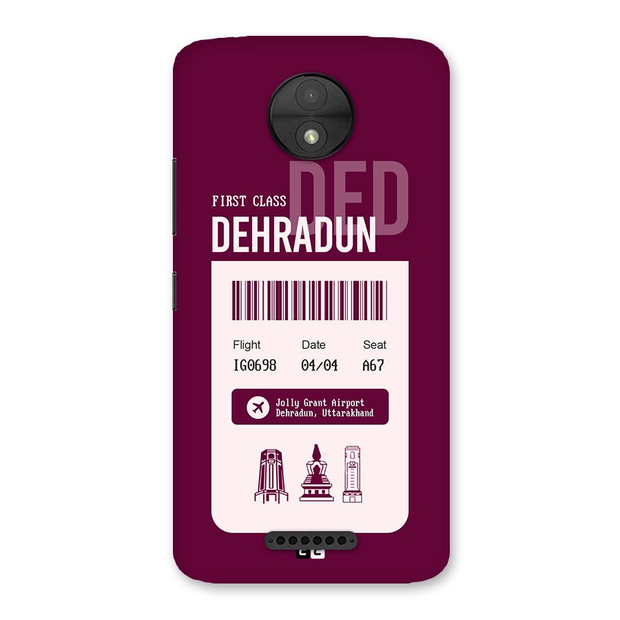 Dehradun Boarding Pass Back Case for Moto C