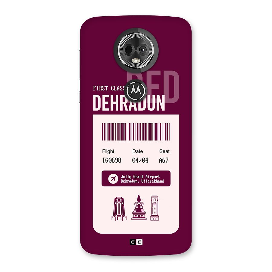 Dehradun Boarding Pass Back Case for Moto E5 Plus