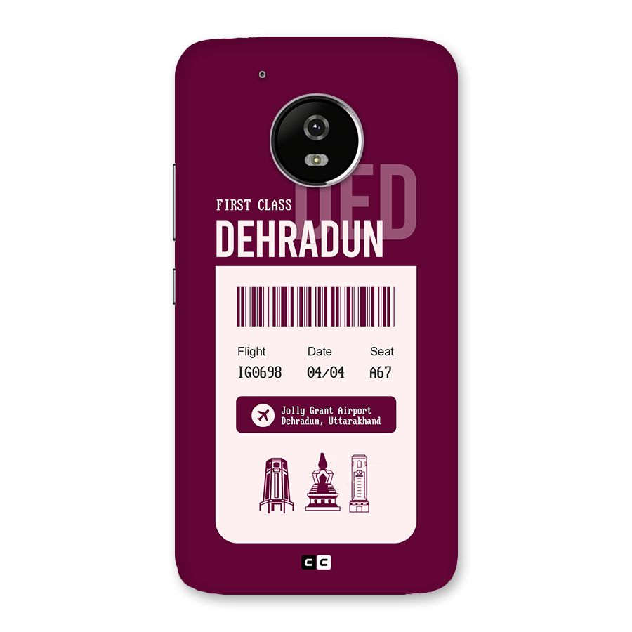 Dehradun Boarding Pass Back Case for Moto G5