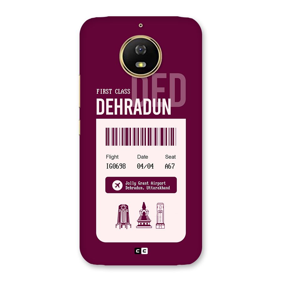 Dehradun Boarding Pass Back Case for Moto G5s