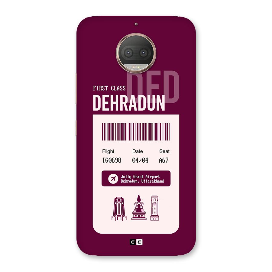 Dehradun Boarding Pass Back Case for Moto G5s Plus