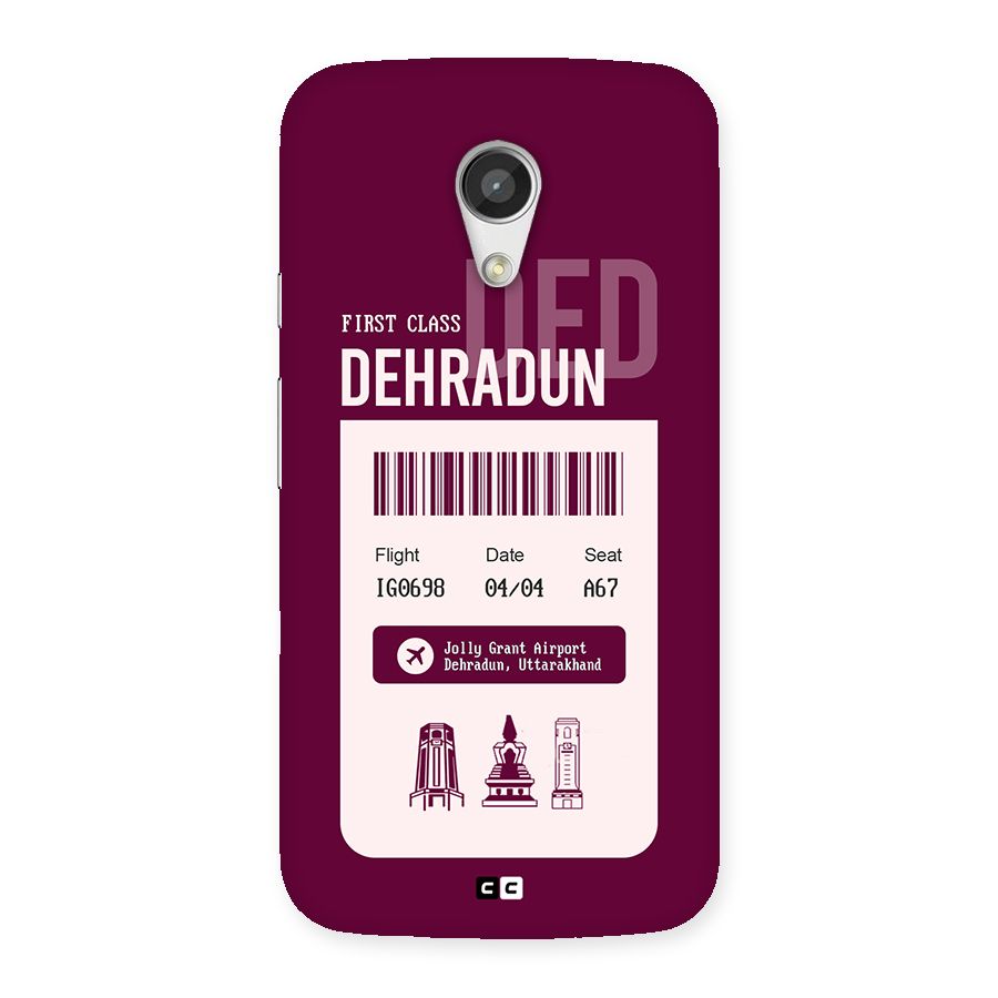 Dehradun Boarding Pass Back Case for Moto G 2nd Gen