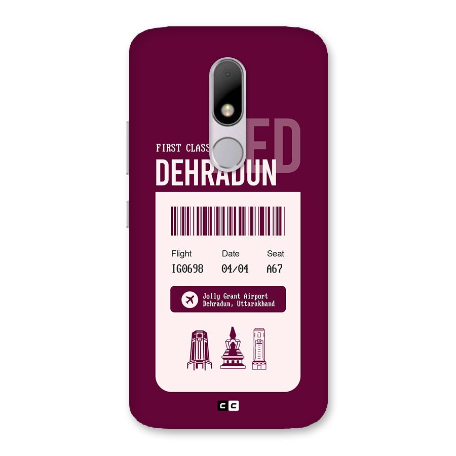 Dehradun Boarding Pass Back Case for Moto M