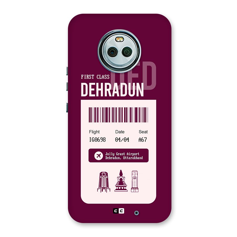 Dehradun Boarding Pass Back Case for Moto X4