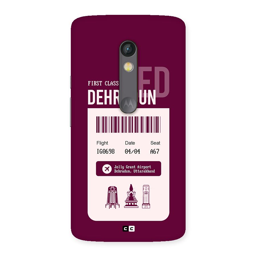 Dehradun Boarding Pass Back Case for Moto X Play