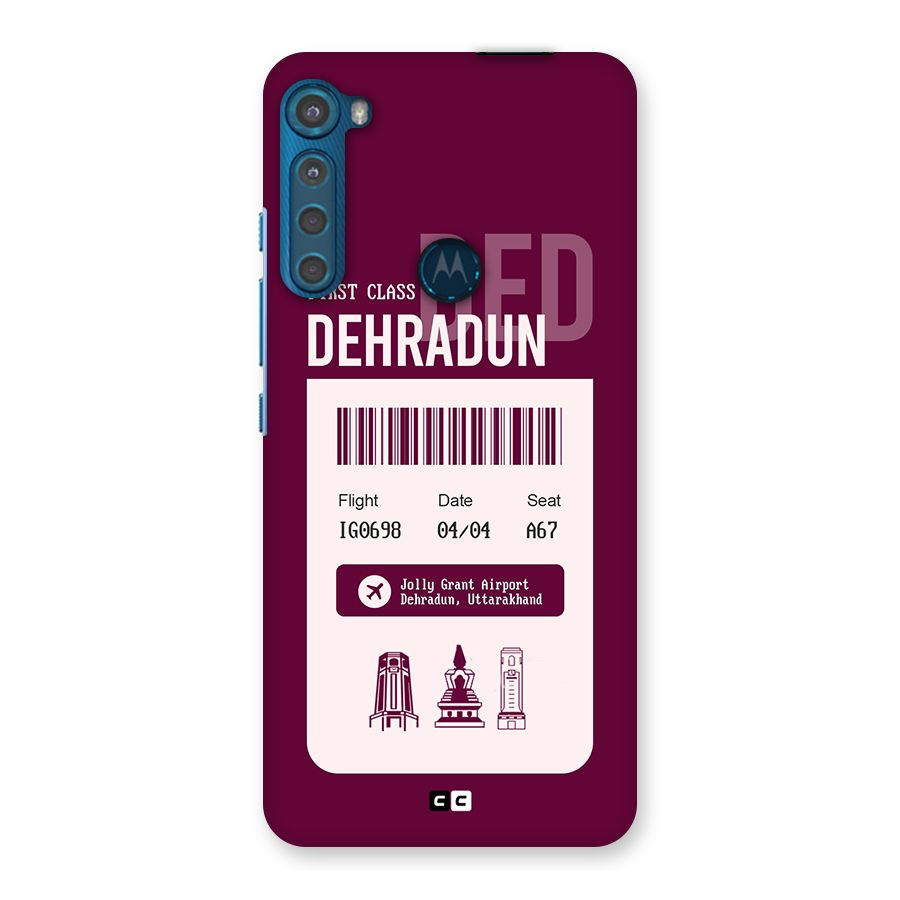 Dehradun Boarding Pass Back Case for Motorola One Fusion Plus