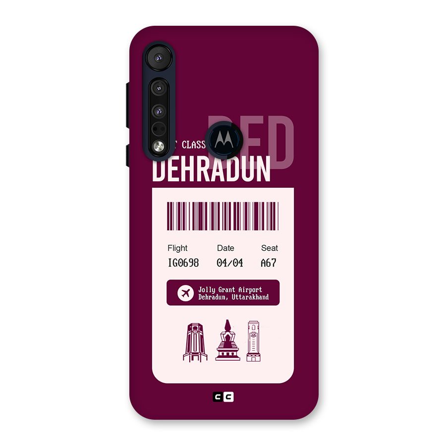 Dehradun Boarding Pass Back Case for Motorola One Macro