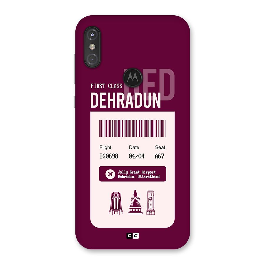 Dehradun Boarding Pass Back Case for Motorola One Power