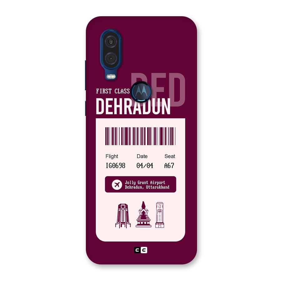 Dehradun Boarding Pass Back Case for Motorola One Vision