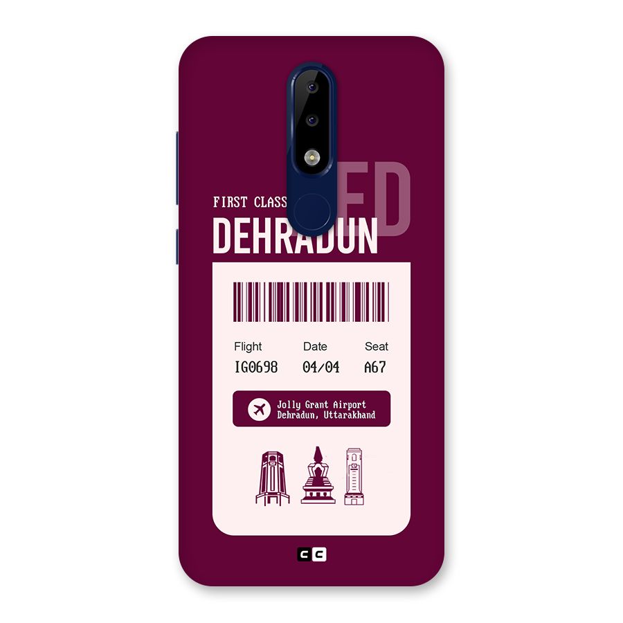 Dehradun Boarding Pass Back Case for Nokia 5.1 Plus