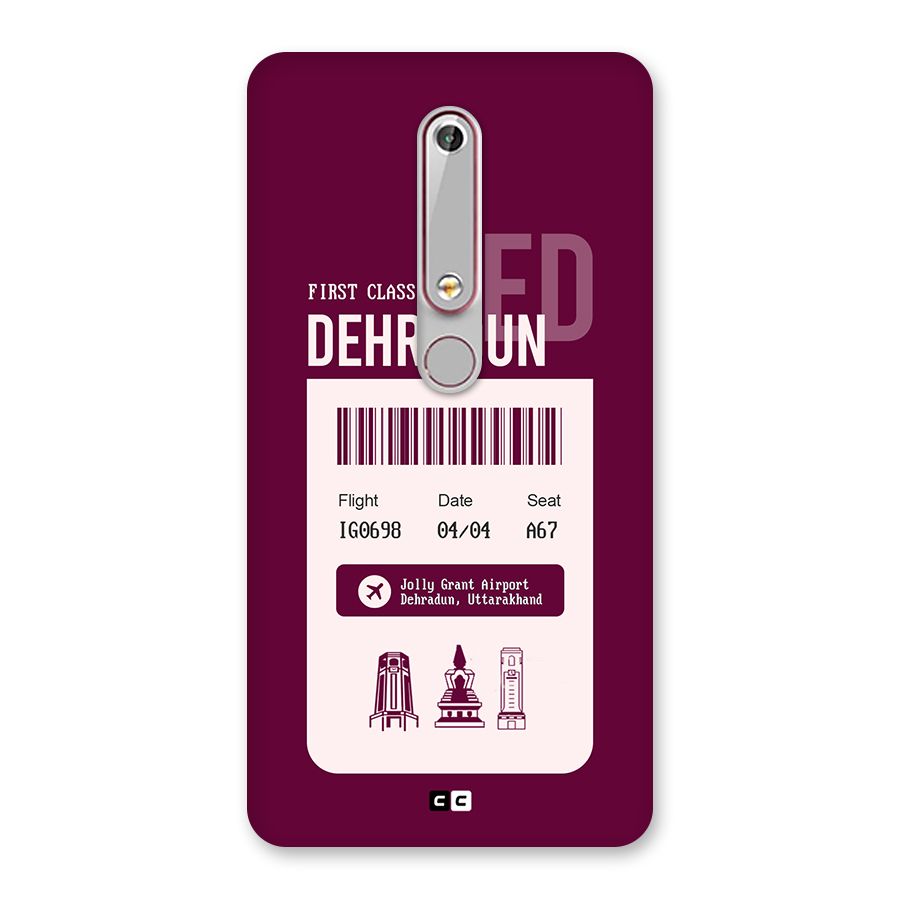 Dehradun Boarding Pass Back Case for Nokia 6.1