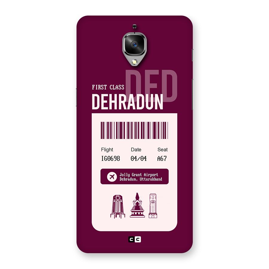 Dehradun Boarding Pass Back Case for OnePlus 3