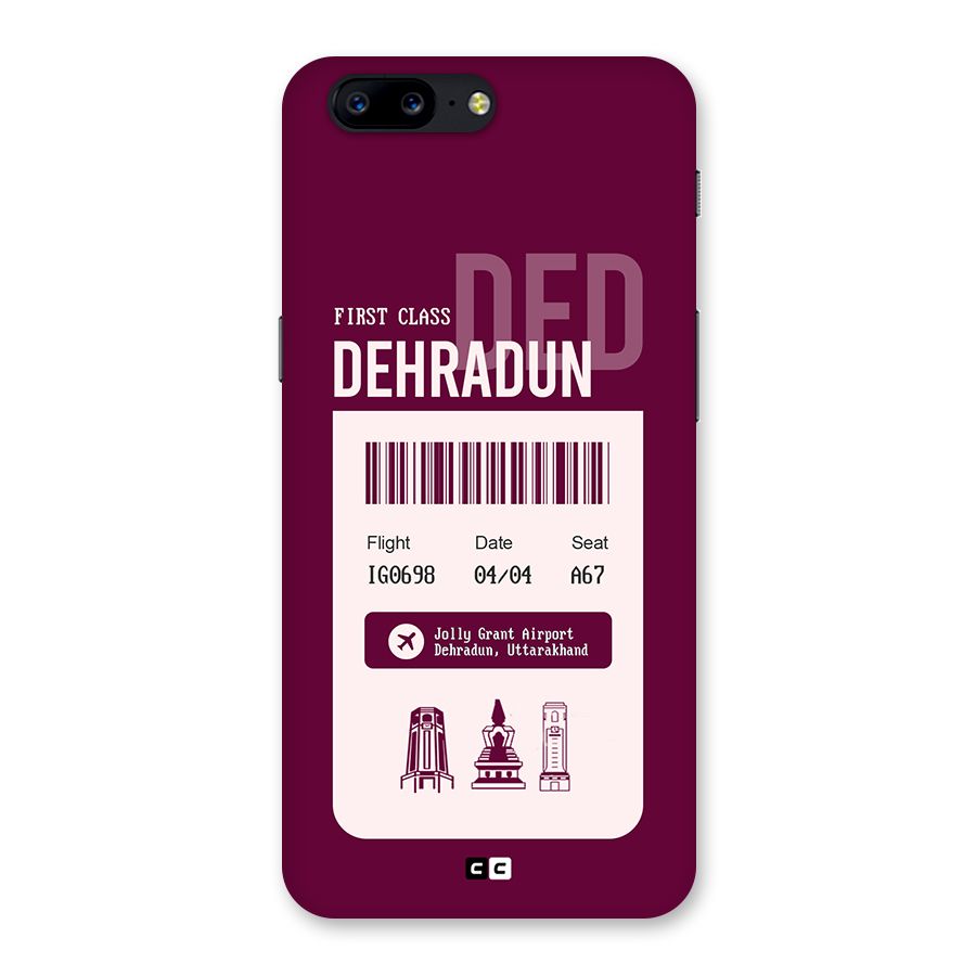 Dehradun Boarding Pass Back Case for OnePlus 5