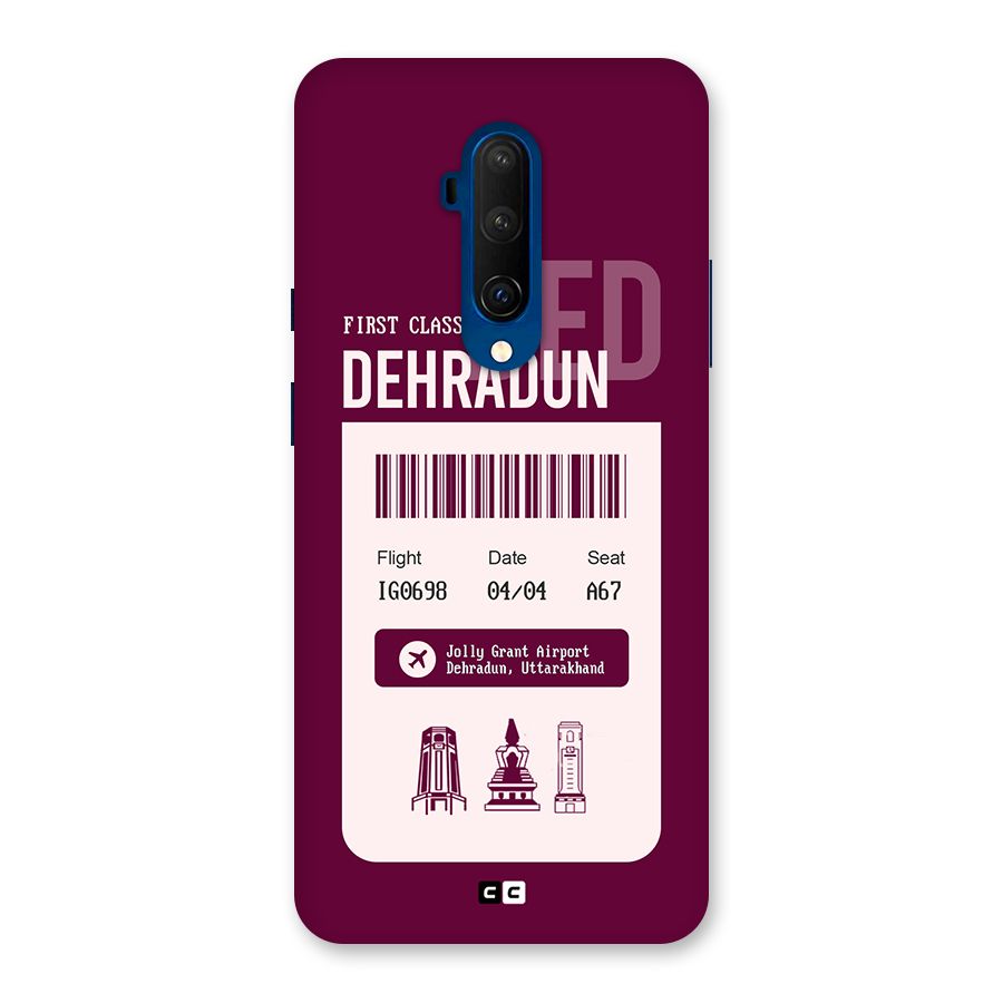 Dehradun Boarding Pass Back Case for OnePlus 7T Pro