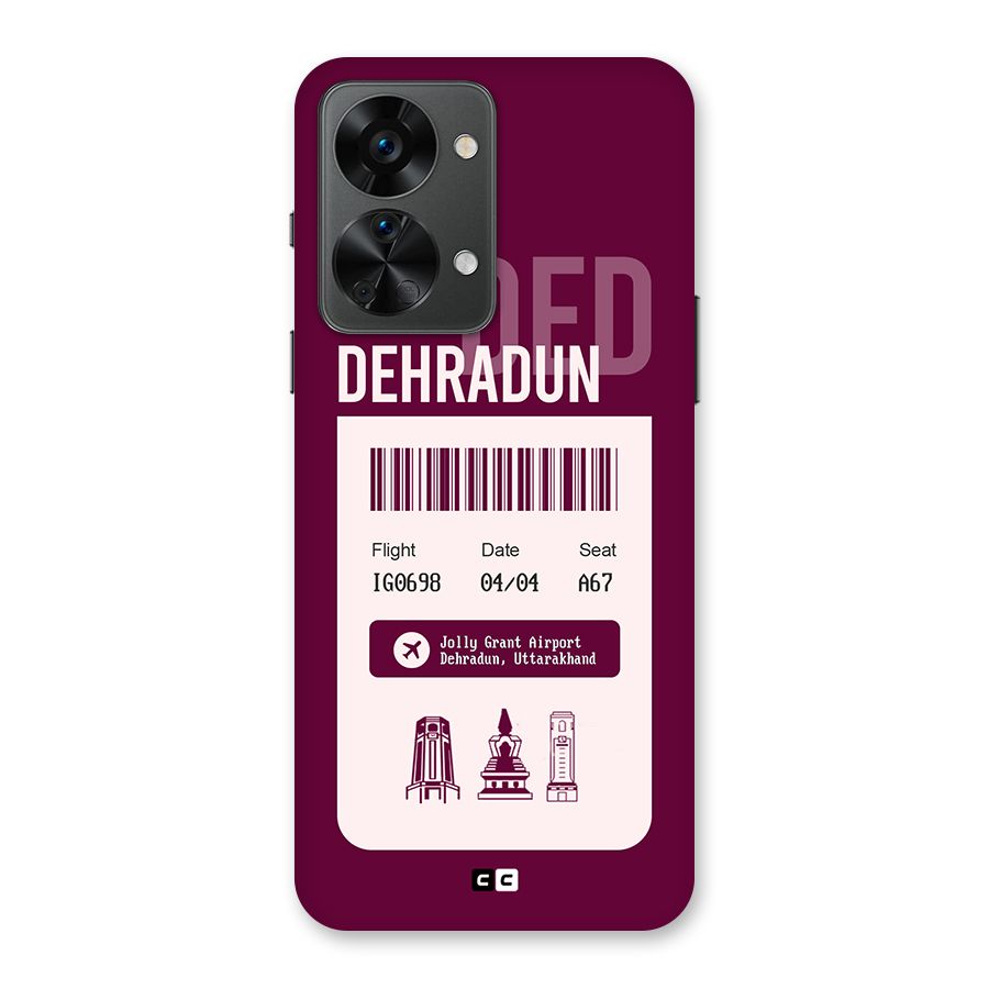 Dehradun Boarding Pass Back Case for OnePlus Nord 2T